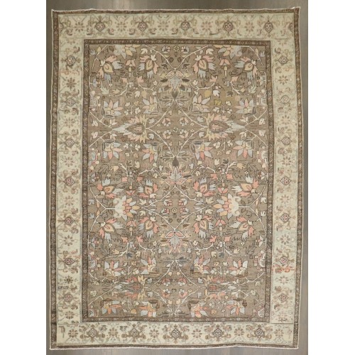 Brown Antique Persian Heriz Rug No. 8294