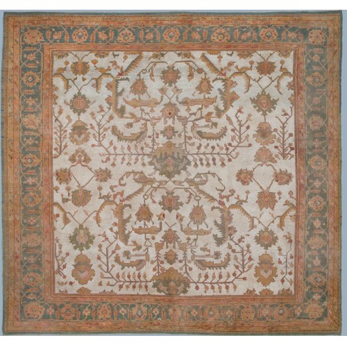 Antique Gigantic Square Oushak Rug No. 8357