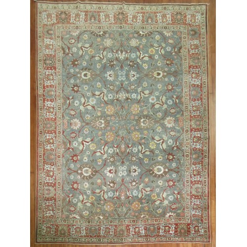 Green Antique Persian Tabriz Rug No. 8553