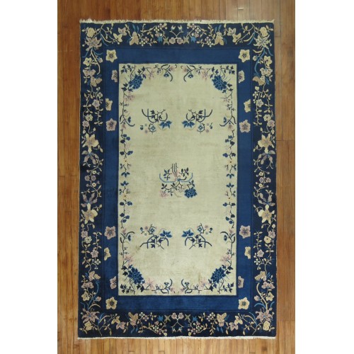White and Blue Chinese Rug No. 8868