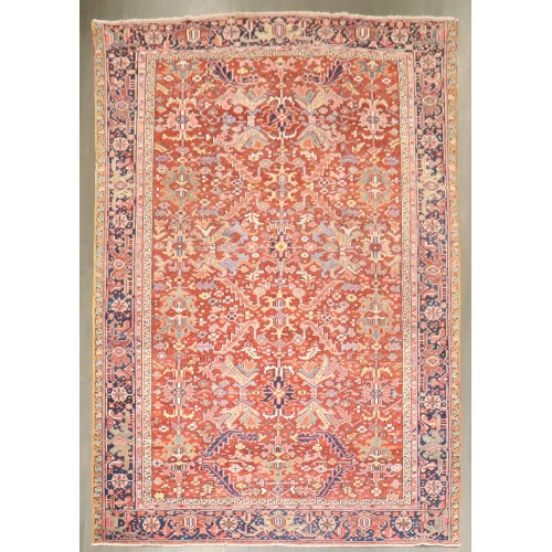 Red Antique Persian Heriz Rug No. 8883