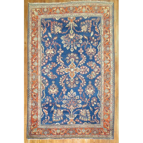 Royal Blue Persian Sarouk Rug No. 9327
