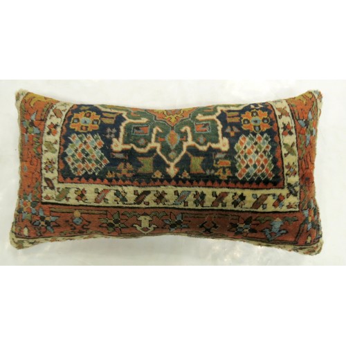 Large Antique Persian Heriz Rug Pillow No. 9528h