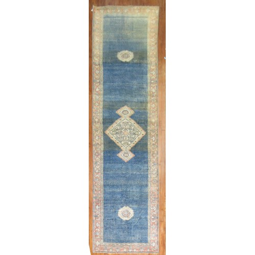 Shabby Chic Blue Persian Malayer Runner No. 9761a