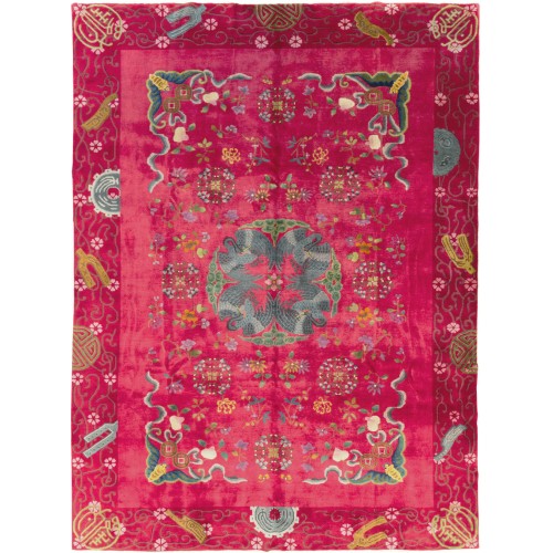 Bright Art Deco Chinese Carpet No. 10734