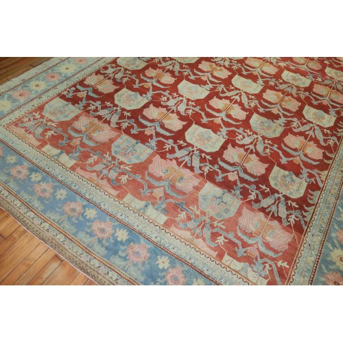 Bright Red Icy Blue Persian Rug No. j1558