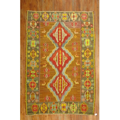 Geometric Turkish Kilim No. j1648