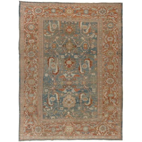 19th Century Gray Blue Persian Sultanabad Rug No. j1763