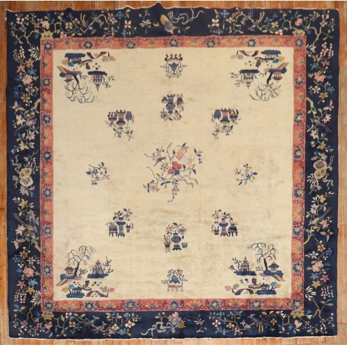 Antique Chinese Square Rug No. j2497