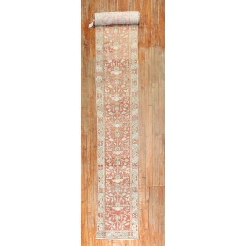 Antique Rustic Persian Long Heriz Runner No. j2765