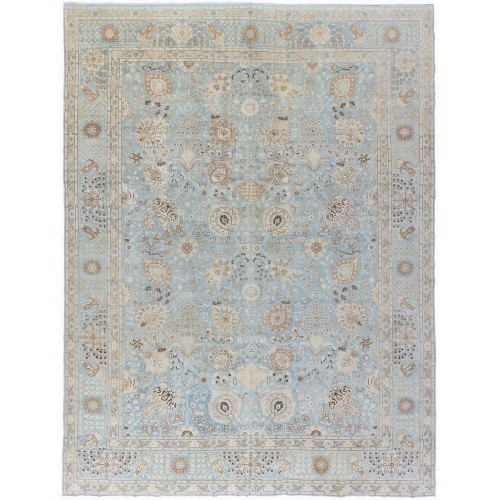Light Blue Antique Tabriz Carpet No. j2780