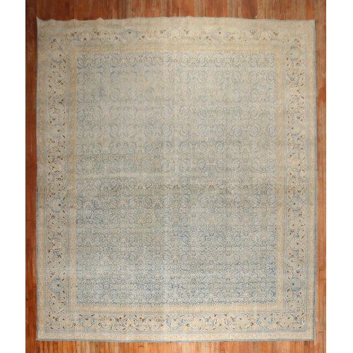 Sky Blue Persian Tabriz Carpet No. j3017