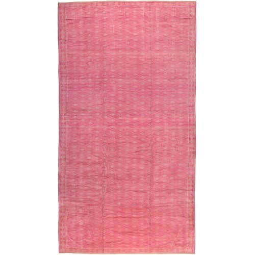 Bright Pink Oversize Afghan Rug No. j3068