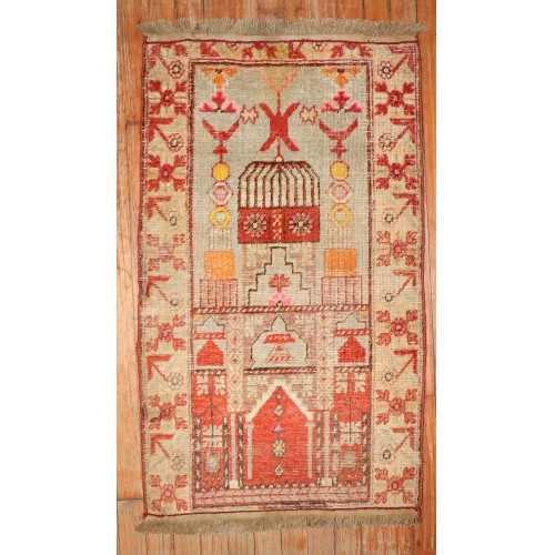 Late 19th Century Antique Khotan Throw Rug No. j3088