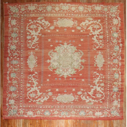 Antique 19th Century Soft Red Oushak No. j3123