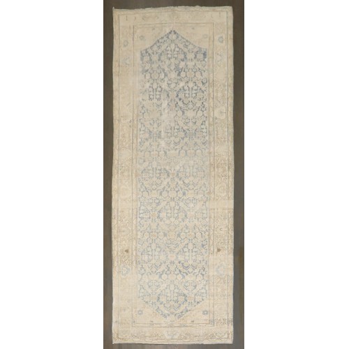 Soft Blue Cream Malayer Gallery Runner No. j3586