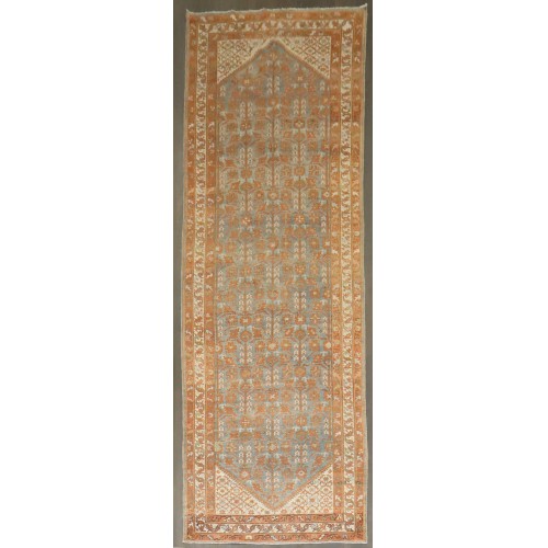 Malayer Orange Blue Corridor Rug No. j3608