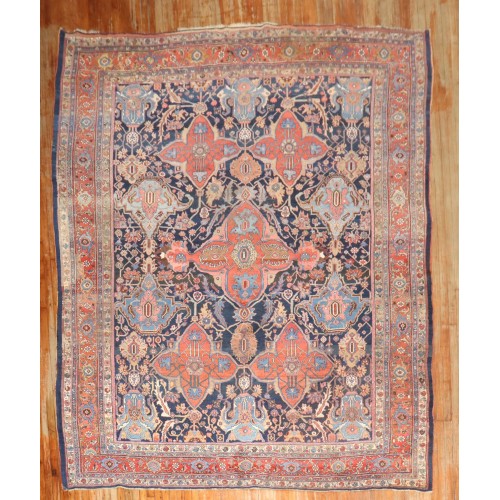 Large Scale Worn Persian Bidjar Rug No. j3921