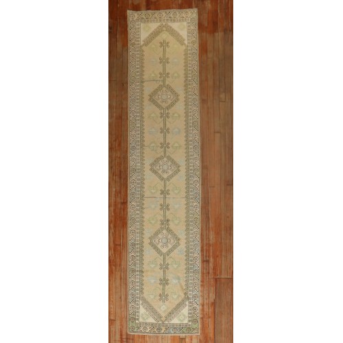 Narrow Tribal Vintage Turkish Runner No. j3927