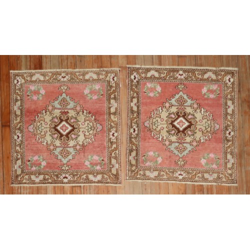 Pair of Square Turkish Rugs No. j3971