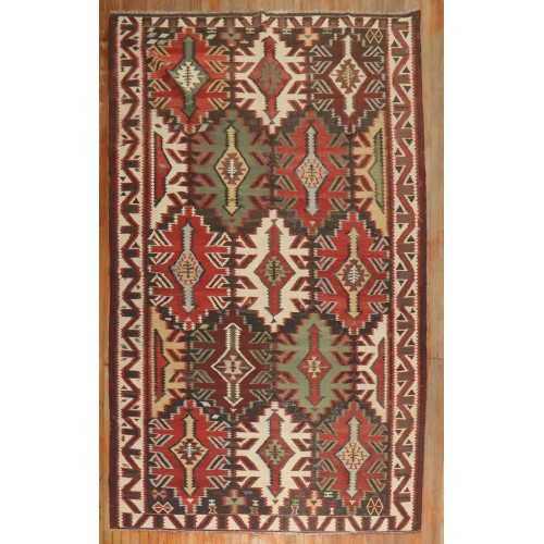 Caucasian Shirvan Geometric Kilim No. j3989