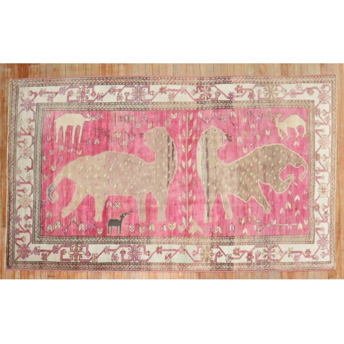 Pink Komodo Dragon Armenian Rug No. j4021