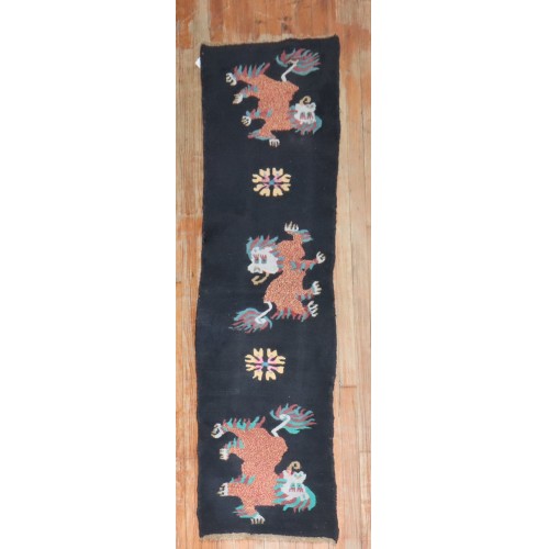 Vintage Dragon Tibetan Runner No. j4037