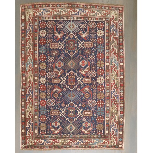 Navy Caucasian Shirvan 19th Century Rug No. j4068