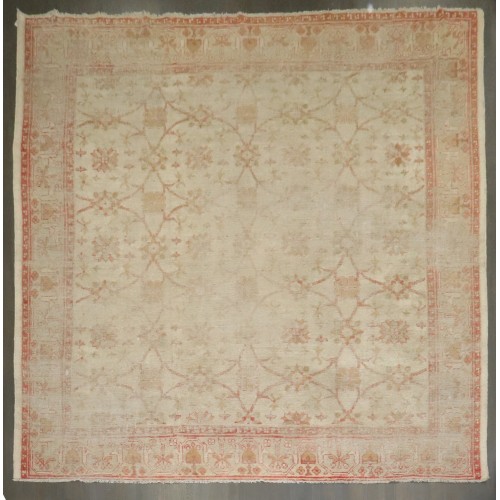 Antique Square Turkish Oushak Rug No. j4075