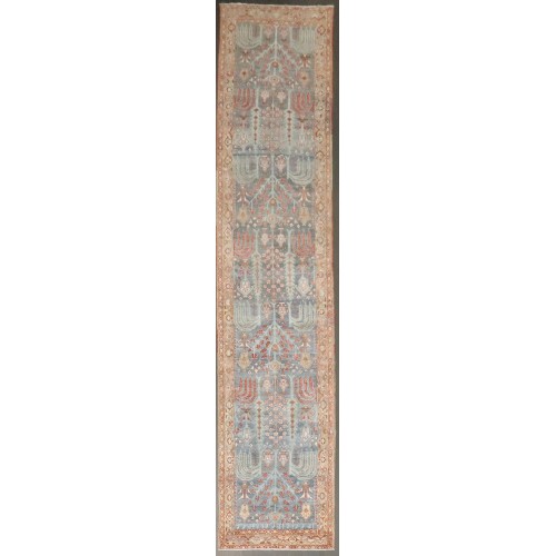 Blue Antique Persian Tabriz Runner No. j4078