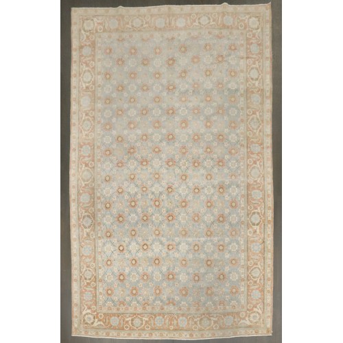 Light Blue Peach Persian Veramin Rug No. j4090