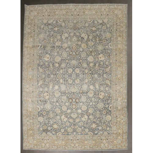 Formal Blue Antique Persian Tabriz rug No. j4111