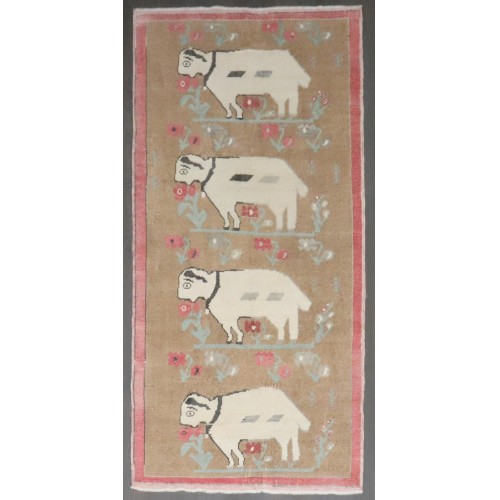 Vintage Turkish Goat Sheep Runner No. j4134