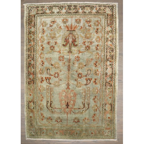 Antique Sarouk Powder Room Rug  No. j4153