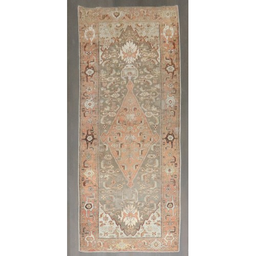 Brown Peach Antique Bidjar Wide Runner No. j4158