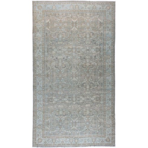 Large Indian Gray Green Antique Rug No. j4165