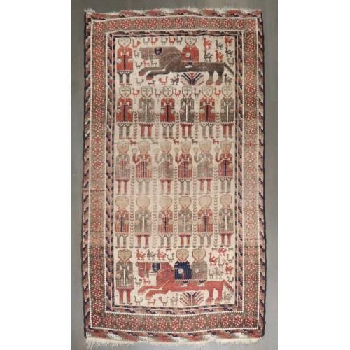 19th Persian Balouch Pictorial Rug No. j4167