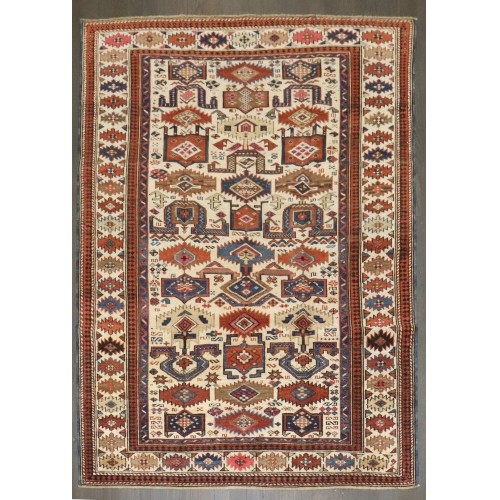 Rustic Color Antique Caucasian Kuba Rug No. j4172