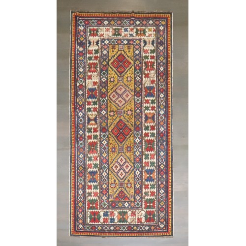 Antique Caucasian Kazak Mustard Rug No. j4230