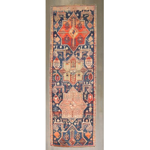 Antique Akstafa Caucasian Runner No. j4234