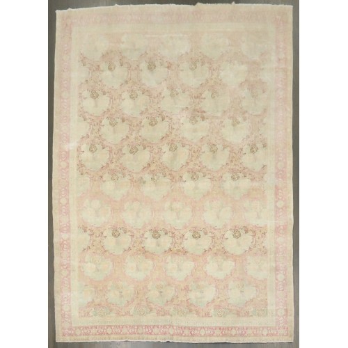 Soft Pink Floral Antique Persian Bidjar Rug No. j4248