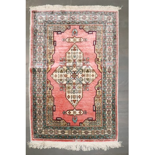 Pink Turkish Silk Rug No. j4260