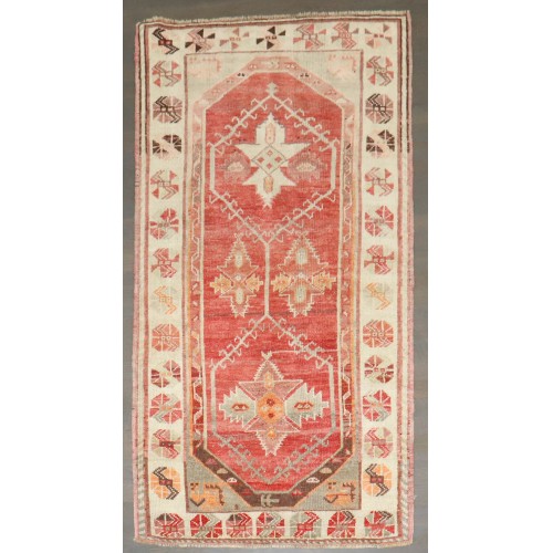 Red Antique Scatter Oushak Rug No. j4281