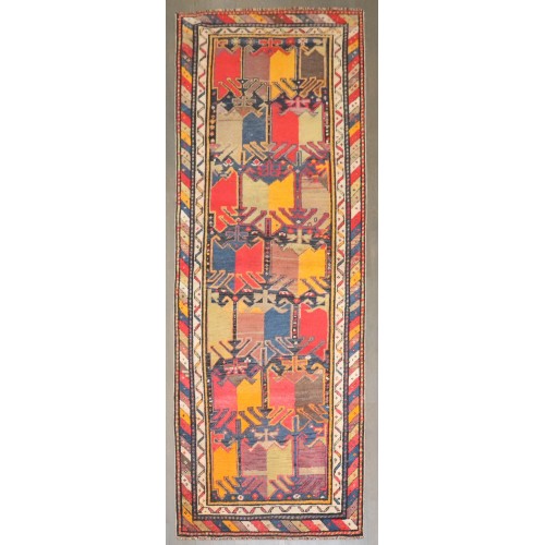 Colorful Antique Karabagh Runner No. j4321