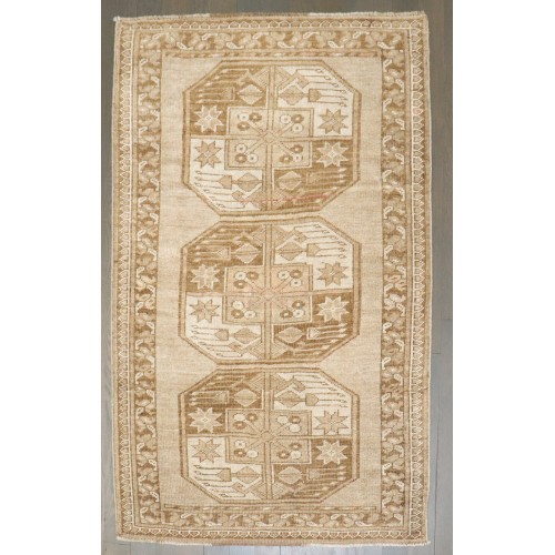 Neutral Afghan Ersari Small Rug No. j4329