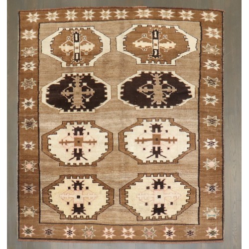 Square Tribal Turkish Kars Rug No. j4332