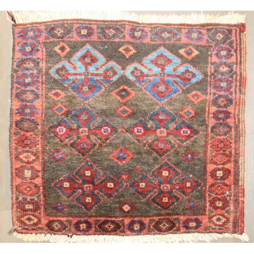 Brown Tribal Mini Kurd Rug No. j4344