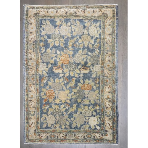 Floral Persian Kazvin Mini Rug No. j4347