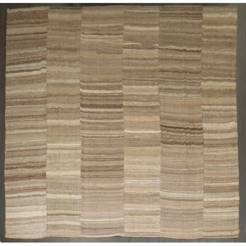 Neutral Color Persian Square Kilim No. j4353