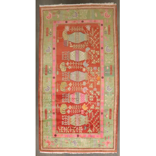 Antique Khotan with Bright Pinks No. j4367